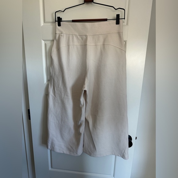 lululemon athletica Cream Wide Leg Pants (Waffle / Texture material) - Picture 2 of 5